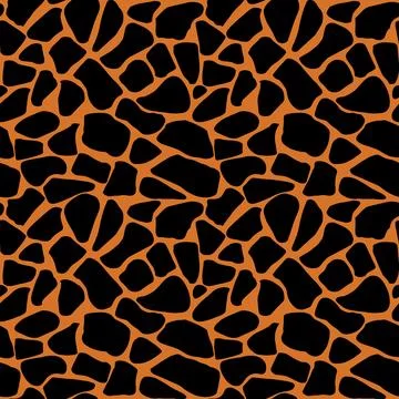 A giraffe animal print seamless pattern tile background 스톡 일러스트