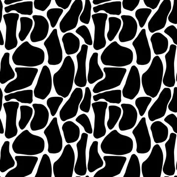 A giraffe animal print seamless pattern on white background Illustrazione stock