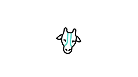 Giraffe Animated Icon Video stock 320233364