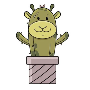 Giraffe cactus Stock Illustration