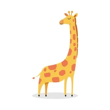 Giraffe cute cartoon Stock Illustration