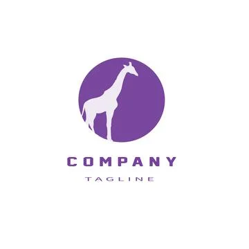 Giraffe design logo Stock Illustration