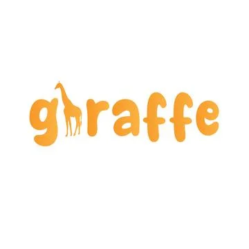 Giraffe design logo Stock Illustration