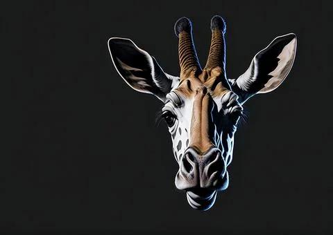 Giraffe face head hanging Stock Photos