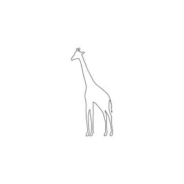 Giraffe. flat vector icon Stock Illustration