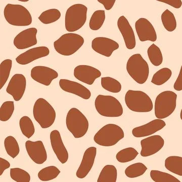 Giraffe fur seamless pattern, tropical animal skin texture. 스톡 일러스트