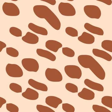 Giraffe fur seamless pattern, tropical animal skin texture. 스톡 일러스트