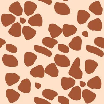 Giraffe fur seamless pattern, tropical animal skin texture. 스톡 일러스트