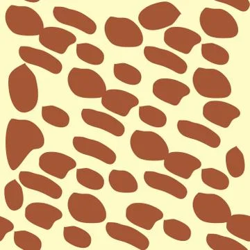 Giraffe fur seamless pattern, tropical animal skin texture. Stock Illustration