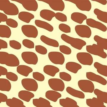 Giraffe fur seamless pattern, tropical animal skin texture. Illustrazione stock