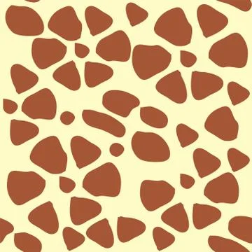 Giraffe fur seamless pattern, tropical animal skin texture. Illustrazione stock