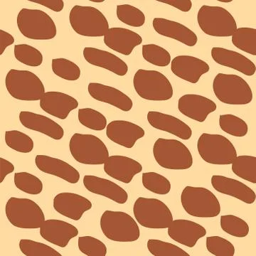 Giraffe fur seamless pattern, tropical animal skin texture. 스톡 일러스트