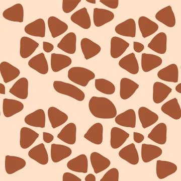 Giraffe fur seamless pattern, tropical animal skin texture. Stock Illustration