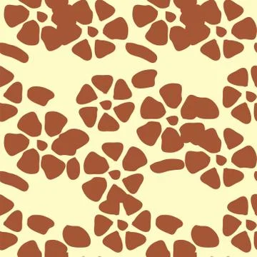 Giraffe fur seamless pattern, tropical animal skin texture. 스톡 일러스트