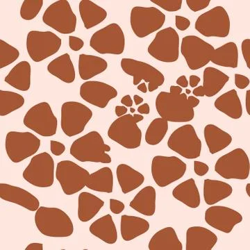 Giraffe fur seamless pattern, tropical animal skin texture Stock Illustration