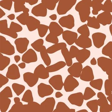 Giraffe fur seamless pattern, tropical animal skin texture Illustrazione stock