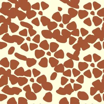 Giraffe fur seamless pattern, tropical animal skin texture 스톡 일러스트