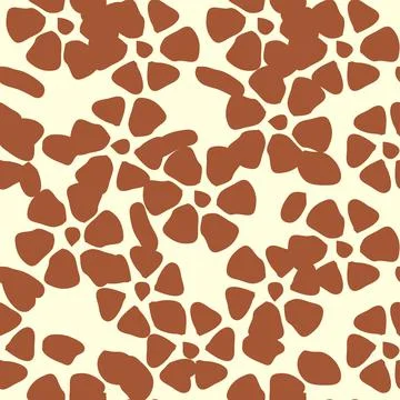 Giraffe fur seamless pattern, tropical animal skin texture Stock Illustration