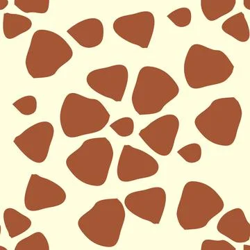 Giraffe fur seamless pattern, tropical animal skin texture Stock Illustration