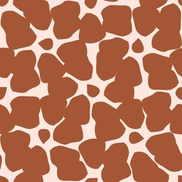 Giraffe fur seamless pattern, tropical animal skin texture Stock Illustration