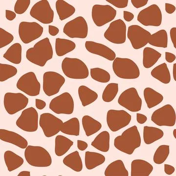 Giraffe fur seamless pattern, tropical animal skin texture Illustrazione stock
