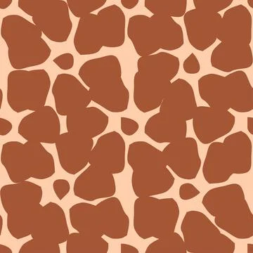 Giraffe fur seamless pattern, tropical animal skin texture 스톡 일러스트