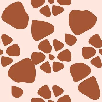 Giraffe fur seamless pattern, tropical animal skin texture 스톡 일러스트