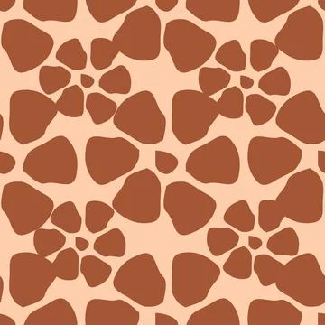Giraffe fur seamless pattern, tropical animal skin texture 스톡 일러스트