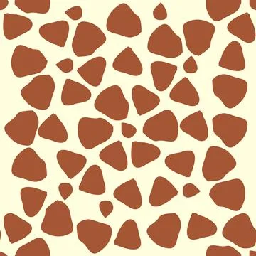 Giraffe fur seamless pattern, tropical animal skin texture Stock Illustration