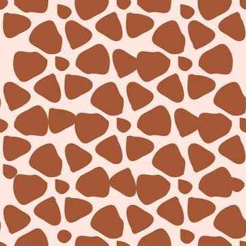 Giraffe fur seamless pattern, tropical animal skin texture Stock Illustration