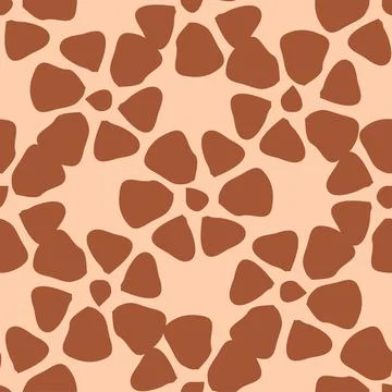 Giraffe fur seamless pattern, tropical animal skin texture Stock Illustration