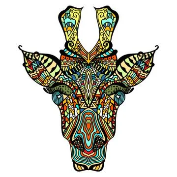 Giraffe. Hand drawn giraffe Stock Illustration
