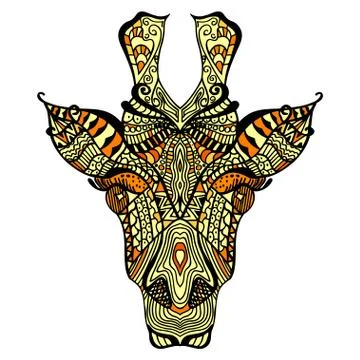 Giraffe. Hand drawn giraffe Stockillustratie