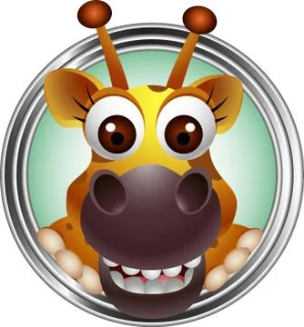 Giraffe head cartoon Stock-Illustration