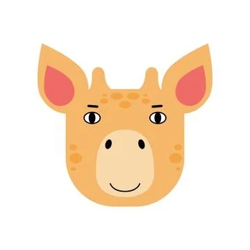 Giraffe head illustration Stock Illustration
