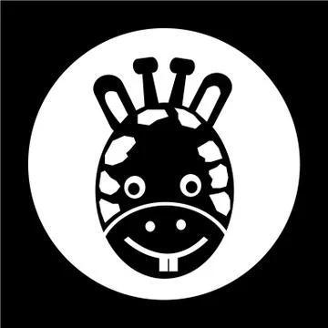 Giraffe Icon Stock Illustration
