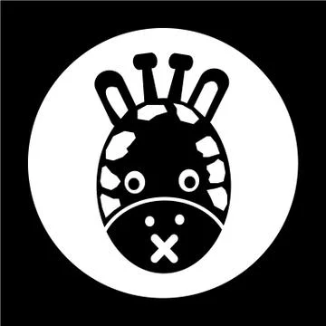 Giraffe Icon Stock Illustration