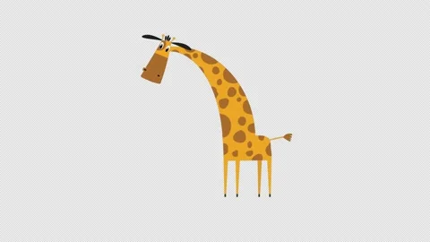 Giraffe icon loop Animation video transparent background with alpha channel. Stock Footage 236829226