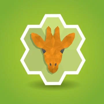 Giraffe Label Stock-Illustration