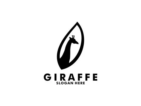 Giraffe logo vector, Giraffe icon logo design template	 Stock Illustration