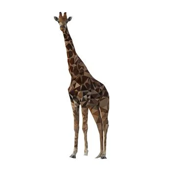 Giraffe. Low Poly. Stock Illustration