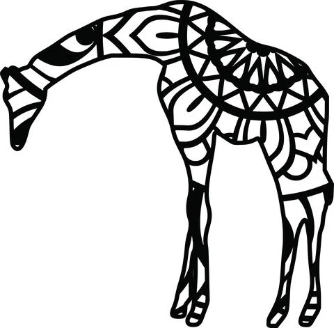 Giraffe mandala Stock Illustration