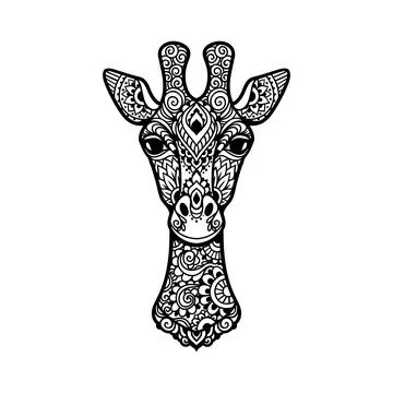 Giraffe mandala. Vector illustration Stock Illustration