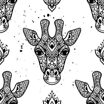 Giraffe mandala. Vector illustration Stock Illustration