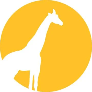 Giraffe moon Stock Illustration