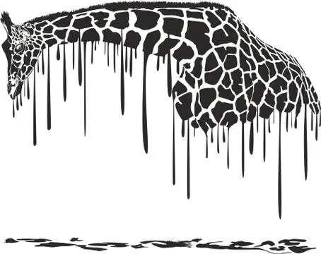 Giraffe painting イラスト素材