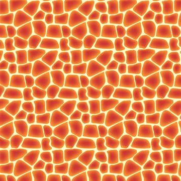 Giraffe pattern. Brown spots on a yellow background.Vector illustration. Stock Illustration