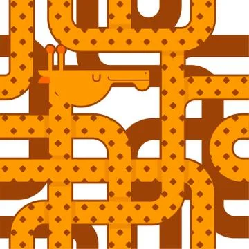 Giraffe pattern seamless. Beast long neck texture. Wild animal background. Or Ilustración de archivo