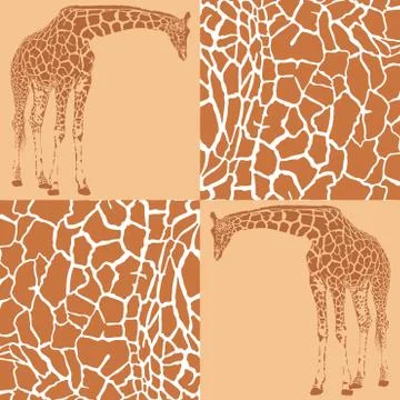 Giraffe patterns for wallpaper 스톡 일러스트