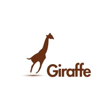 Giraffe running logo icon vector template Stock Illustration
